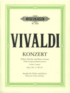 Antonio Vivaldi: Concerto In E Major Op. 3 No. 12 RV 265 (noty na housle, klavír)