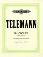 Georg Philipp Telemann: Concerto in F minor (noty na hoboj, klavír)