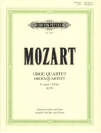 Wolfgang Amadeus Mozart: Oboe Quartet in F major K.370 (noty na hoboj, klavír)