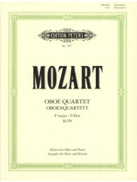 Wolfgang Amadeus Mozart: Oboe Quartet in F major K.370 (noty na hoboj, klavír)