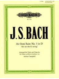 Johann Sebastian Bach: Air D major (noty na housle, klavír)