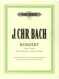 Johann Christian Bach: Concerto in C minor (noty na violu, klavír)