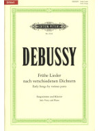 Claude Debussy: Early Songs by various poets (noty na klavír, zpěv)