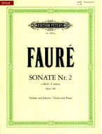 Gabriel Fauré: Sonate 2 e-Moll op. 108 (noty na housle, klavír)