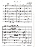 Jakub Jan Ryba: Pastorela In D (noty, partitura, sextet dřevěných nástrojů)