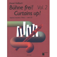 Daniel Hellbach: Bühne Frei! Curtains Up! - 2 (noty na sopránovou zobcovou flétnu, klavír)(+audio)
