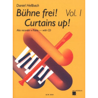 Daniel Hellbach: Bühne Frei! Curtains Up! - 1 (noty na altovou zobcovou flétnu, klavír)(+audio)