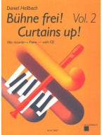 Daniel Hellbach: Bühne Frei! Curtains Up! - 2 (noty na altovou zobcovou flétnu, klavír)(+audio)