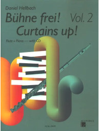 Daniel Hellbach: Bühne Frei! Curtains Up! - 2 (noty na příčnou flétnu, klavír)(+audio)