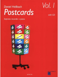 Daniel Hellbach: Postcards 1 (noty na sopránovou zobcovou flétnu, klavír)(+audio)