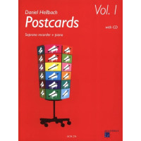 Daniel Hellbach: Postcards 1 (noty na sopránovou zobcovou flétnu, klavír)(+audio)