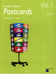 Daniel Hellbach: Postcards 1 (noty na altovou zobcovou flétnu, klavír)(+audio)