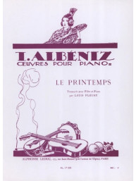 Isaac Albéniz: Printemps (noty na příčnou flétnu, klavír)