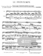 Isaac Albéniz: Printemps (noty na příčnou flétnu, klavír)