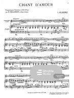 Isaac Albéniz: Chant D'Amour (noty na klarinet, klavír)