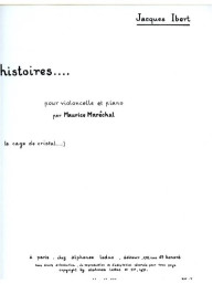 Jacques Ibert: La Cage de Cristal (noty na violoncello, klavír)