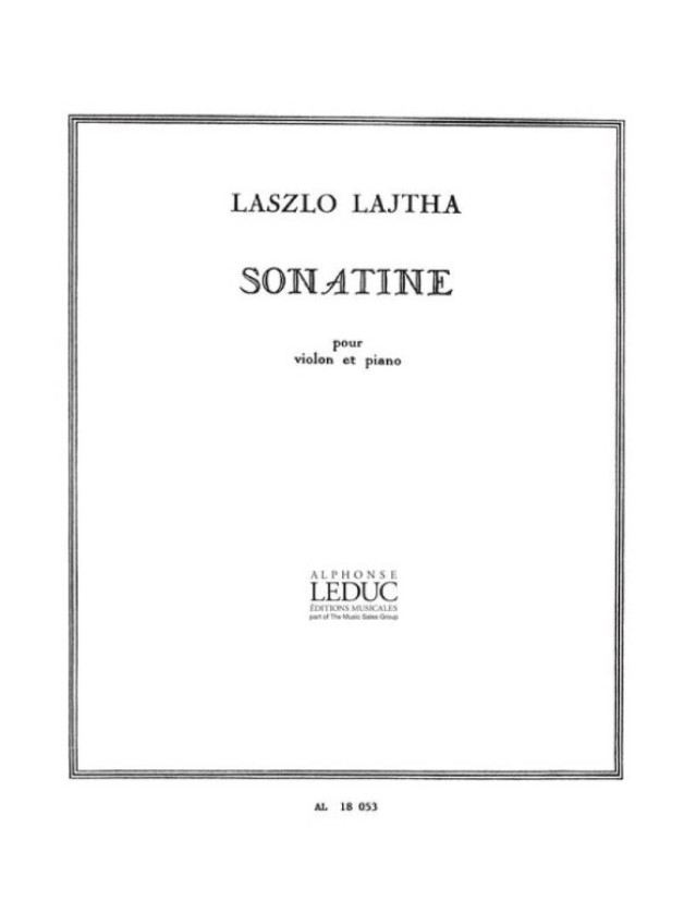 Laszlo Lajtha: Sonatine (noty na housle, klavír)