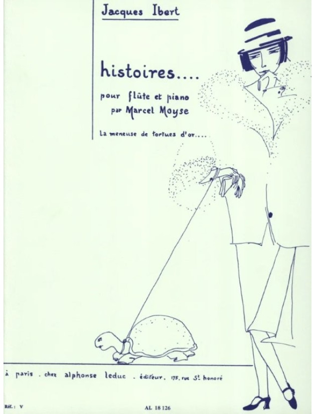 Jacques Ibert: La Meneuse de Tortues d'Or (noty na příčnou flétnu, klavír)