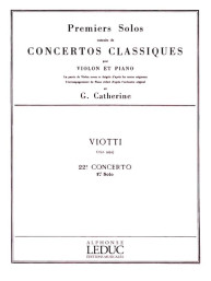 Giovanni Battista Viotti: Concerto no. 22 (noty na housle, klavír)