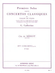 Charles Auguste de Bériot: First Solos extracted from the Classic Concertos (noty na housle, klavír)