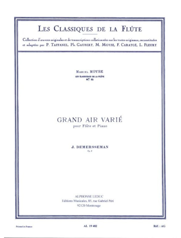 Jules Demersseman: Demersseman: Grand air varié op. 3 Le trémolo