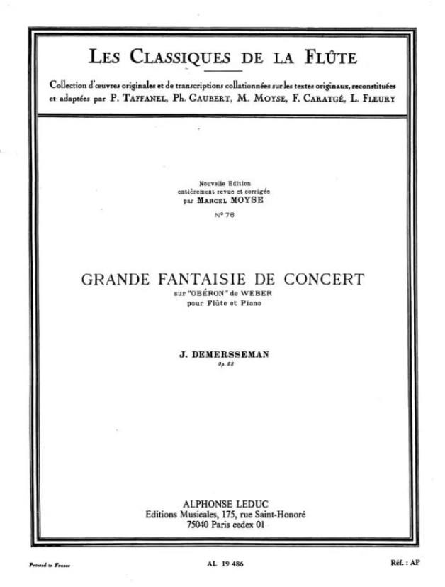 Jules Demersseman: Grande fantaisie de concert op. 52