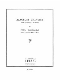 Paul Bazelaire: Berceuse Chinoise Op115 (noty na violoncello, klavír)