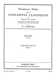 Joseph Haydn: Extrait concerto En Ut Violon (noty na housle, klavír)