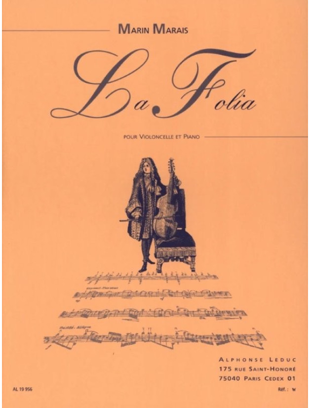 Marin Marais: La folia (noty na violoncello, klavír)