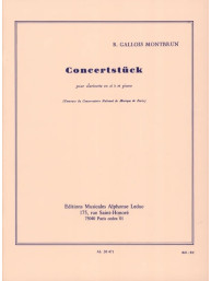 Raymond Gallois Montbrun: Concertstück (noty na klarinet, klavír)