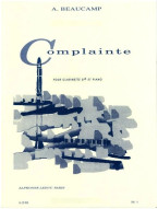Albert Beaucamp: Complainte (noty na klarinet, klavír)