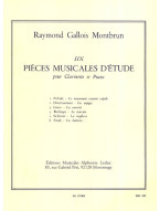 Raymond Gallois Montbrun: 6 Pieces Musicales D'Etude (noty na klarinet, klavír)