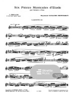 Raymond Gallois Montbrun: 6 Pieces Musicales D'Etude (noty na klarinet, klavír)