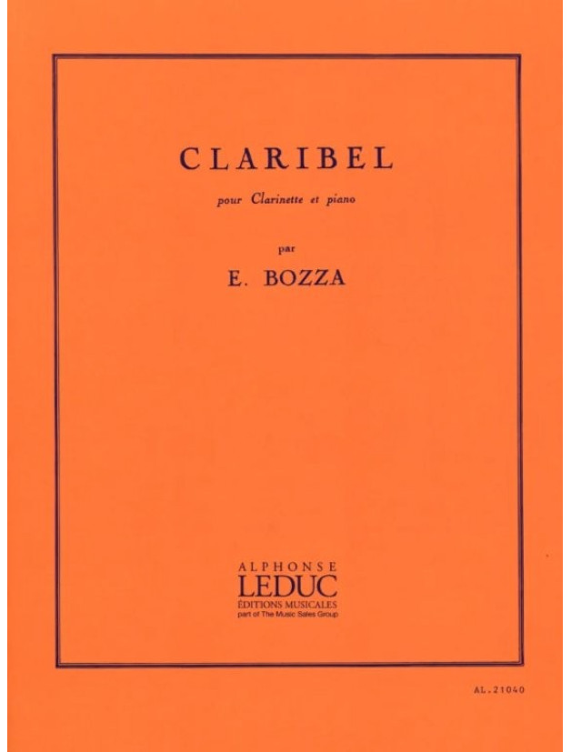 Eugéne Bozza: Claribel (noty na klarinet, klavír)