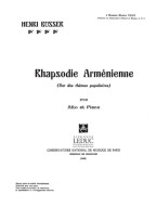 Henri Büsser: Rhapsodie Armenienne (noty na housle, klavír)