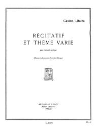 Gaston Litaize: Recitatif Et Theme Varie (noty na klarinet, klavír)