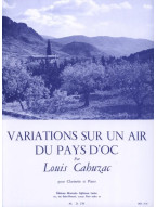 Louis Cahuzac: Variations sur un air du Pays d'Oc (noty na klarinet, klavír)