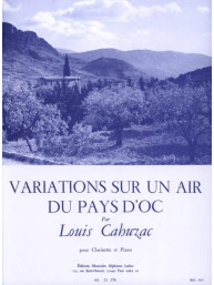 Louis Cahuzac: Variations sur un air du Pays d'Oc (noty na klarinet, klavír)
