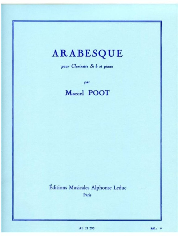 Marcel Poot: Arabesque (noty na klarinet, klavír)