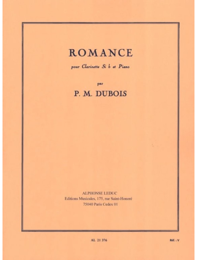 Pierre-Max Dubois: Romance (noty na klarinet, klavír)