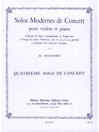 Maurice Hauchard: Solo Moderne de Concert no.4 La Majeur (noty na housle, klavír)