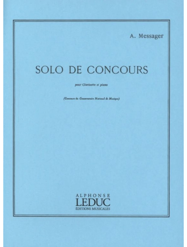 André Messager: Solo De Concours (noty na klarinet, klavír)