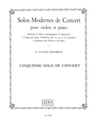Raymond Gallois Montbrun: Solo De Concert N05 (noty na housle, klavír)