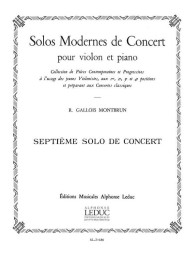 Raymond Gallois Montbrun: Solo De Concert N07 (noty na housle, klavír)