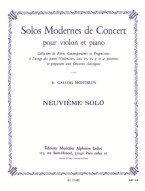 Raymond Gallois Montbrun: Solo De Concert N09 (noty na housle, klavír)