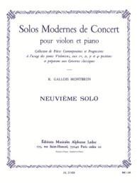 Raymond Gallois Montbrun: Solo De Concert N09 (noty na housle, klavír)