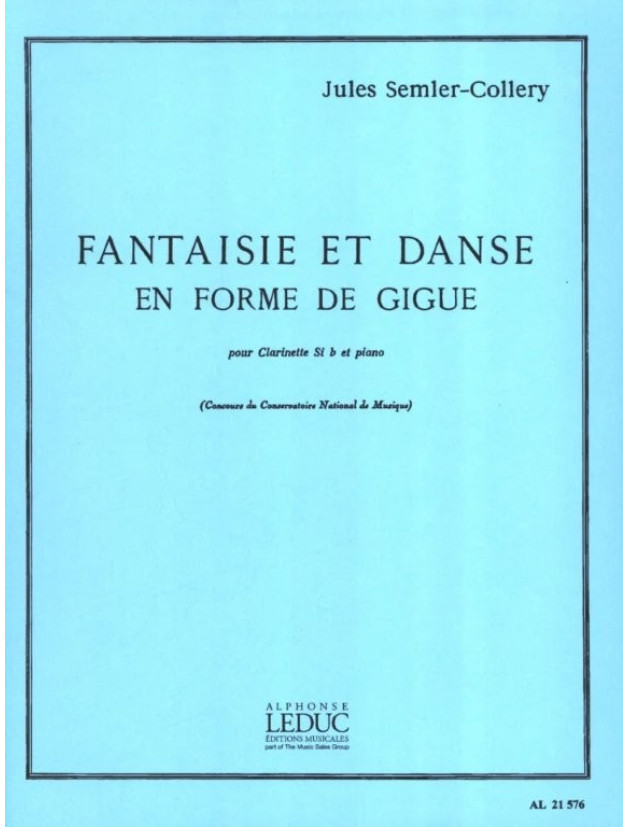 Jules Semler-Collery: Fantaisie et Danse en Forme de Gigue (noty na klarinet, klavír)