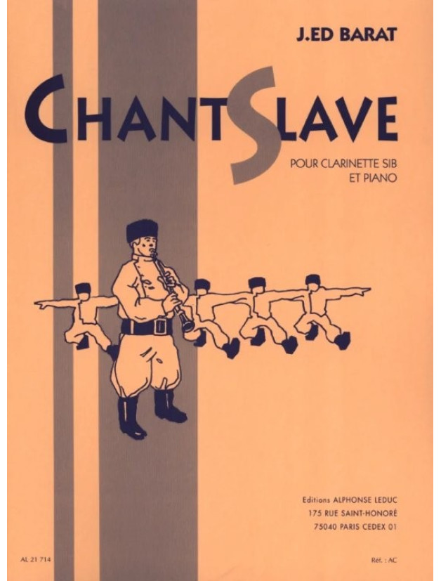 Joseph Edouard Barat: Chant Slave (noty na klarinet, klavír)