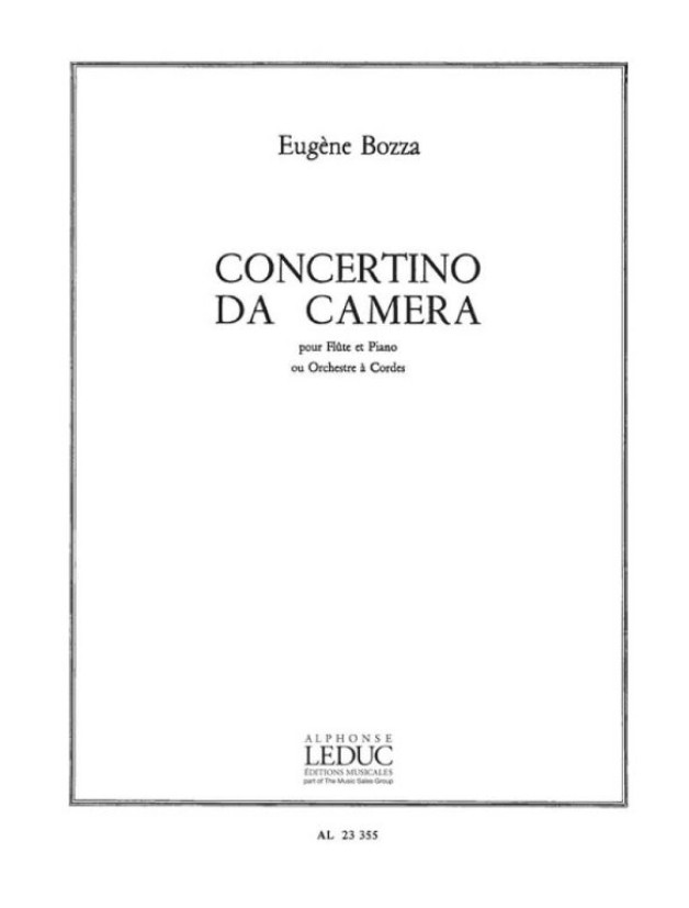 Eugéne Bozza: Concertino da Camera (noty na příčnou flétnu, klavír)