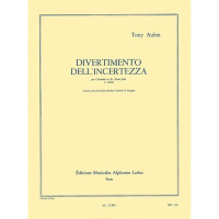 Tony Aubin: Divertimento Dell'Incertezza (noty na klarinet, klavír)